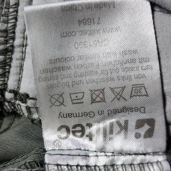 KILLTEC Solid All Green Crop Zipper Pocket Cargo Pants Womens Size 16 - Picture 3 of 5